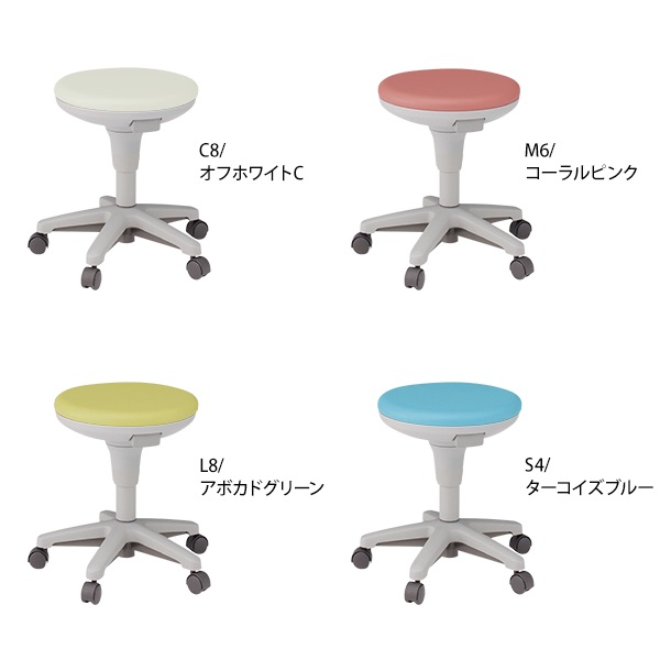 イトーキ 医療家具 サポートスツール2 スツール  キャスター付 ビニールレザー KSK-680DL
