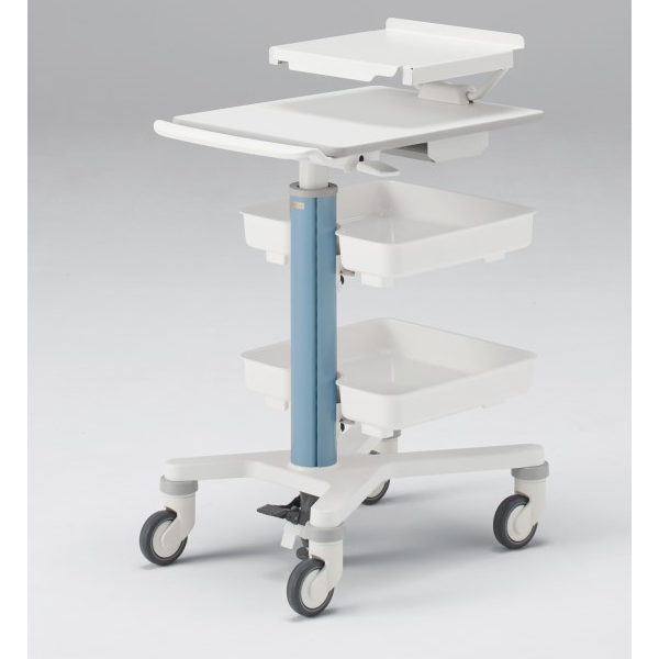 イトーキ 医療家具 メディワークカート-S ソフトエッジ天板・トレイ2段
