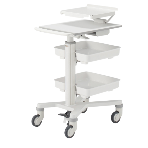イトーキ 医療家具 メディワークカート-S 2段スライド天板・トレイ2段