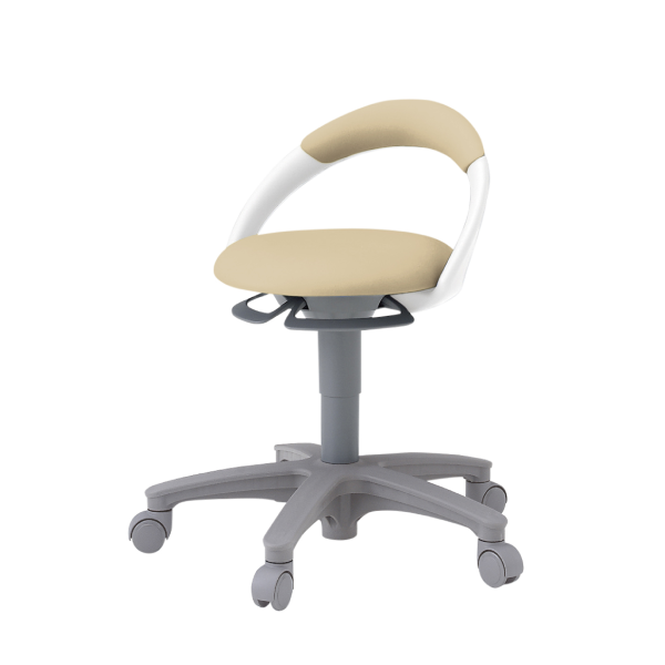 イトーキ 医療家具 サポートスツール 背付 キャスター付 ビニール