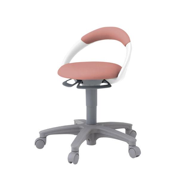 イトーキ 医療家具 サポートスツール 背付 キャスター付 ビニール