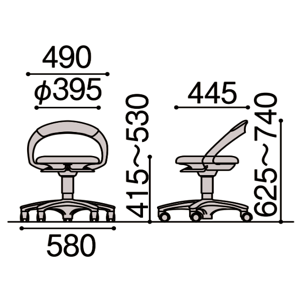 イトーキ 医療家具 サポートスツール サイズ
