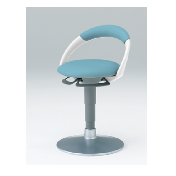 イトーキ 医療家具 サポートスツール 背付 円盤脚 ビニールレザー張り PCK-1107DL-S4