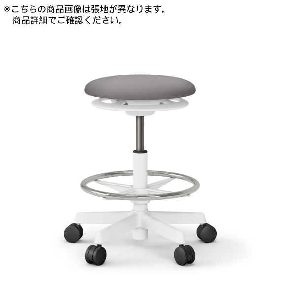 イトーキ 医療家具 サポートスツールS (Support Stool S) ランバーフレームなし足掛付 ナイロン双輪キャスター PCK-601PVP