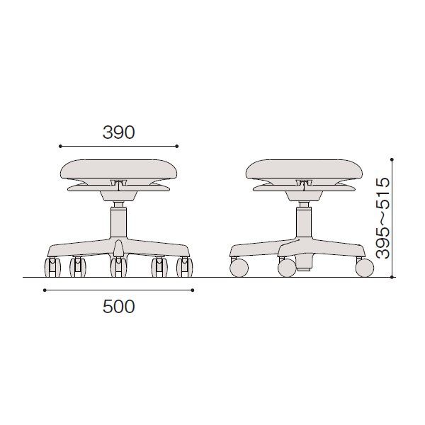 イトーキ 医療家具 サポートスツールS (Support Stool S) サイズ