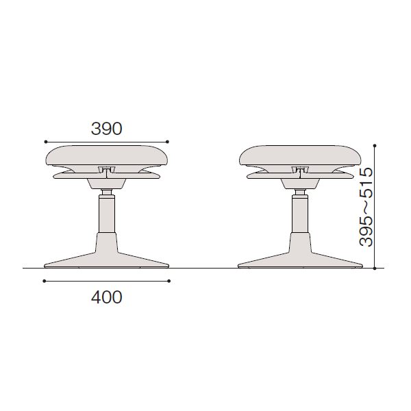イトーキ 医療家具 サポートスツールS (Support Stool S) サイズ