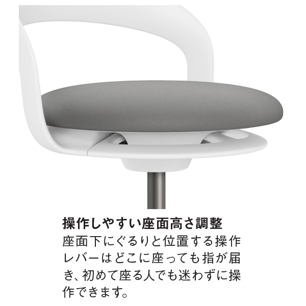 イトーキ 医療家具 サポートスツールS (Support Stool S) 機能