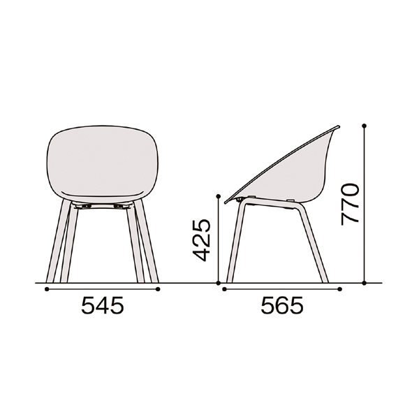 イトーキ ワンチェア 木脚タイプ ヌードシェル KLD-944-C3/KLD-944-H9/KLD-944-G2/KLD-944-S5/KLD-944-P4