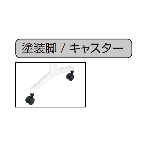 JUTO　ミーティングテーブル　塗装脚　キャスター