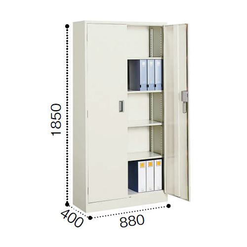コクヨ A4サイズ対応保管庫 スチール両開きタイプ 下置き W880×D400×H1850mm S-370F1NN