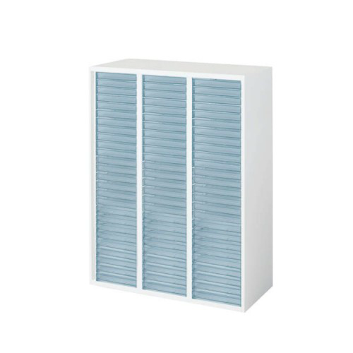 値下事務用キャビネット、48個引き出し。3列 16段 縦型トレーユニット . 事務用キャビネット、48個引き出し。3列 16段 縦型トレーユニット . 値