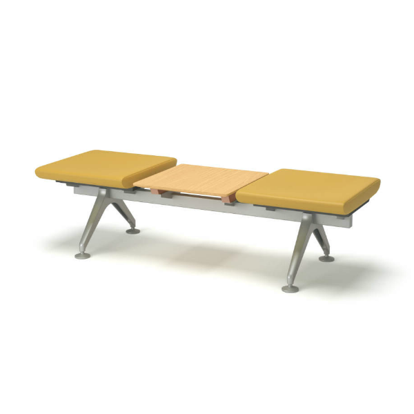 コクヨ ロビーチェアー 4700シリーズ 背なし 2人用テーブル付き W1575