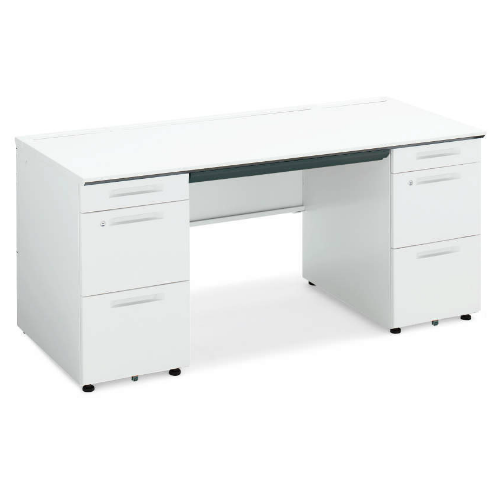 コクヨ iS(アイエス)デスクシステム 両袖デスク W1600×D700×H720 A4B4タイプ ダイヤル錠 SD-ISN167DCABS