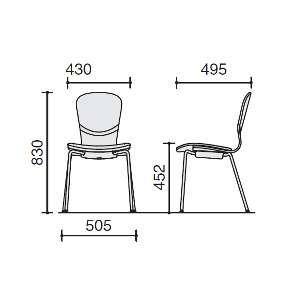 コクヨ トスチェア (Toss) サイズ