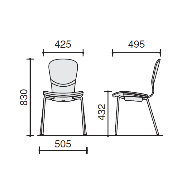 コクヨ トスチェア (Toss) サイズ