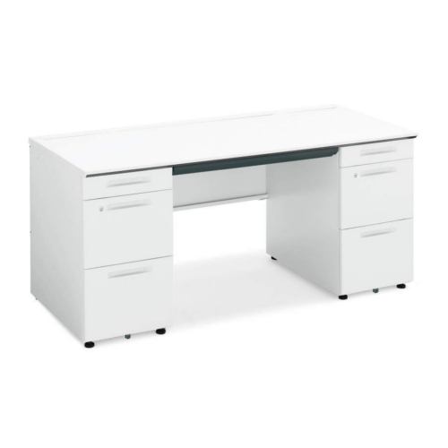 コクヨ iS(アイエス)デスクシステム 両袖デスク W1600×D700×H720 A4タイプ ダイヤル錠 SD-ISN167DCAAS