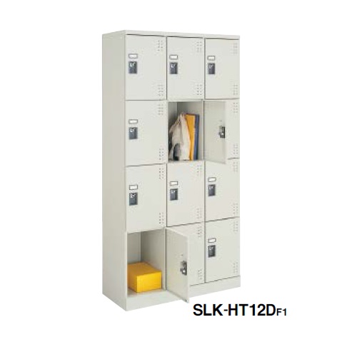 コクヨ スクールロッカー ナチュラルグレータイプ ハイタイプ 3列4段12人用 標準扉付き 南京錠タイプ SLK-HT12D
