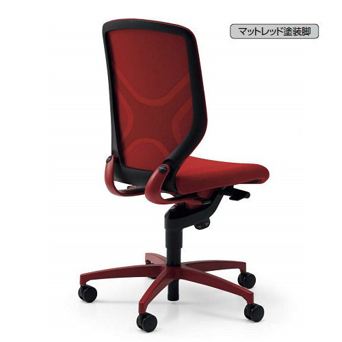 ウィルクハーン イン(Wilkhahn IN.) 3Dニット 肘なしチェアー　マットレッド塗装脚　XWH-18434K4189