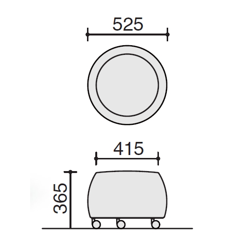 ラフォンテ　スツール　サイズ