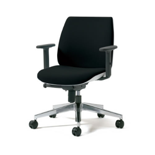 プラス ユー(U CHAIR)チェア ローバック アルミ脚 アジャスト肘 KD-UC55SEL/KD-UC65SEL