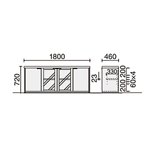 ■KOKUYO■コクヨ■サイドボード コクヨ 役員室用家具 マネージメントN650シリーズ サイドボード W1800