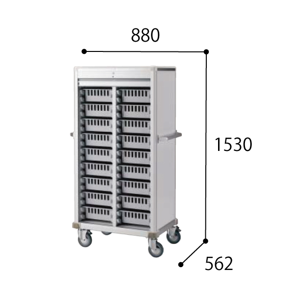 コクヨ スタッフステーション メディレージ 注射薬カート（18床用） HP-MCTC218