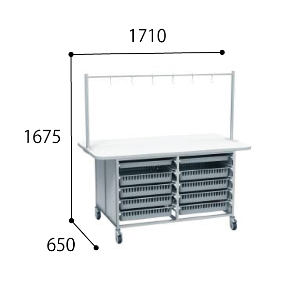 業務用痩身マシン専用台 コクヨ 医療施設用家具 スタッフステーション メディレージ 64トレー