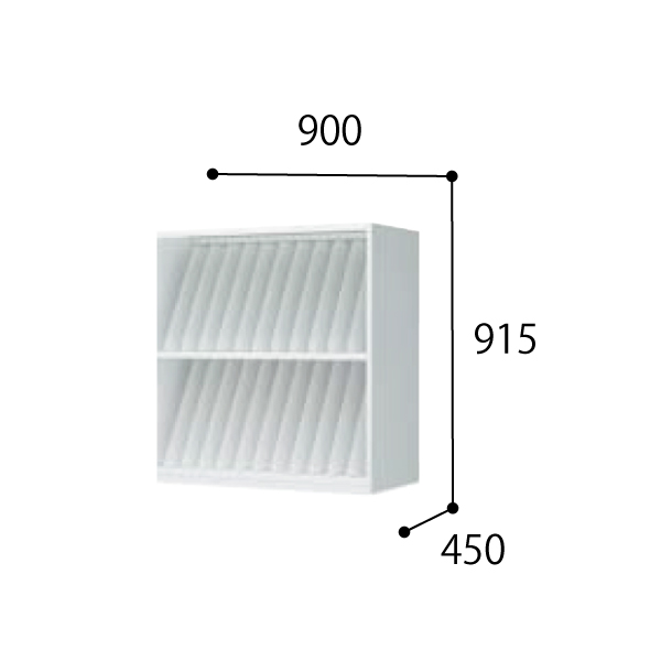 コクヨ スタッフステーション エディア EDIA メディカル レントゲンフィルム収納・オープン（大角判） 上/下置き共用 BWU-HPRDK49SAW