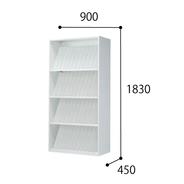 コクヨ スタッフステーション エディア EDIA メディカル レントゲンフィルム収納・オープン（大角判） 下置き BWU-HPRDK79SAW