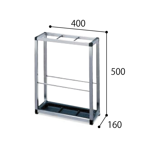 コクヨ 傘立て カサタテ フレームタイプ ステンレス 薄型 12本用 US-G25