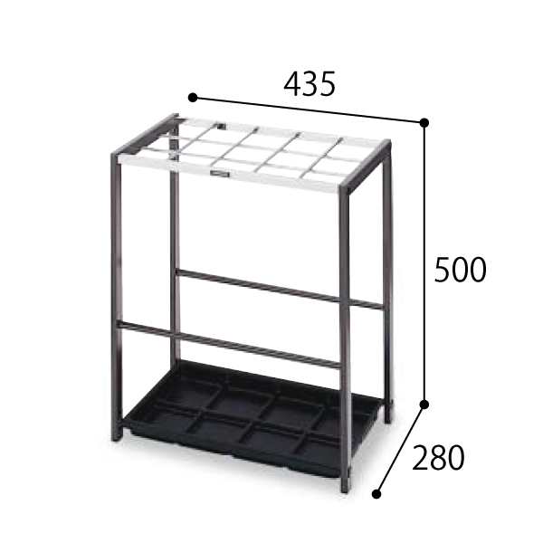 コクヨ 傘立て カサタテ フレームタイプ スチール 15本用 US-15JN