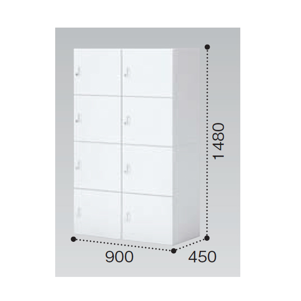 コクヨ イノン(iNON) パーソナルロッカー ホワイト 6人用メール穴あり