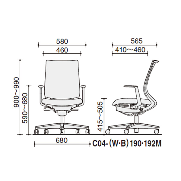 コクヨ ミトラ2チェア (Mitra2) メッシュタイプ スタンダードバック L
