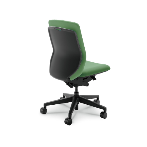 ウチダ クレネチェア ハイバック 肘無 ブラック脚 ブラックシェル ナイロンキャスター 5-377-201