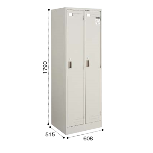 コクヨ　LKロッカー ナチュラルグレータイプ 2人用ロッカー W608D515H1790 シリンダー錠 LK-2F1