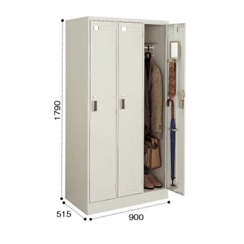 コクヨ　LKロッカー ナチュラルグレータイプ 3人用ロッカー W900D515H1790 シリンダー錠 LK-3F1