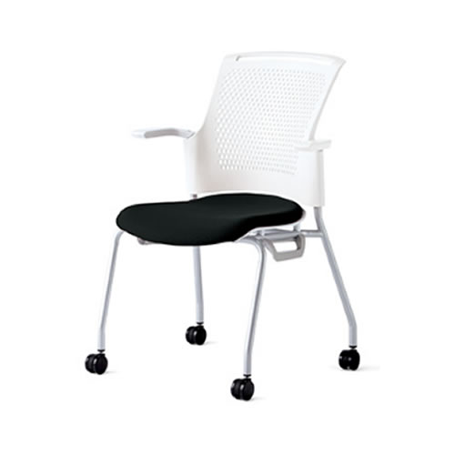 プラス チェダーCシリーズチェア キャスター脚タイプ 背ヌード 肘付 MB-W63SH/MB-W53SH