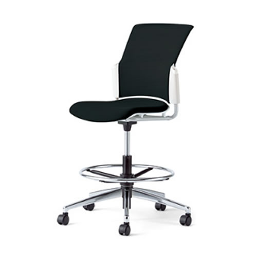プラス チェダーCシリーズチェア 回転脚ハイタイプ 背クッション 肘なし MC-W66SL-N/MC-W56SL-N