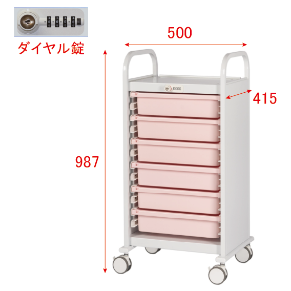 宮成製作所 ミヤナリ 薬剤保管庫 Medi-LOCKカート（与