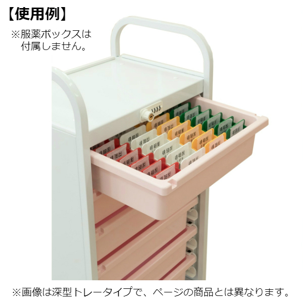 ミヤナリ 薬剤保管庫 メディロック 配薬キャビネット 投薬カート 残薬確認ボックス 深型専用 MLGZ-100D