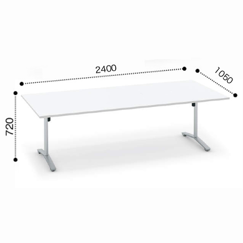 コクヨ ビエナ ミーティングテーブル 角形天板 T字脚 天板固定 塗装脚 アジャスター脚 配線ボックスなし MT-V241※-E