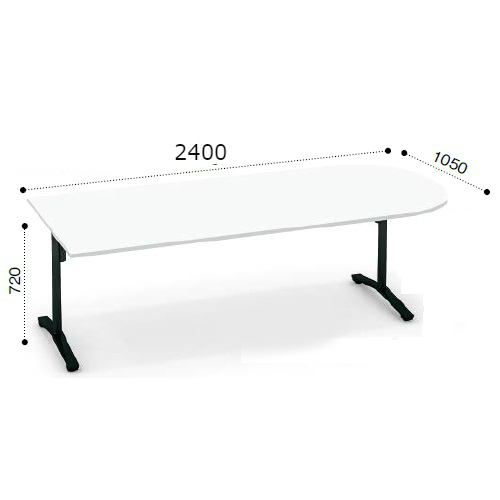 コクヨ ビエナ ミーティングテーブル U字形天板 T字脚 天板固定 塗装脚 アジャスター脚 配線ボックス無 MT-VU241※-E