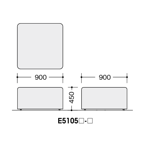 ナイキ チョコン(chokon) E510型 ロビーチェアー サイズ