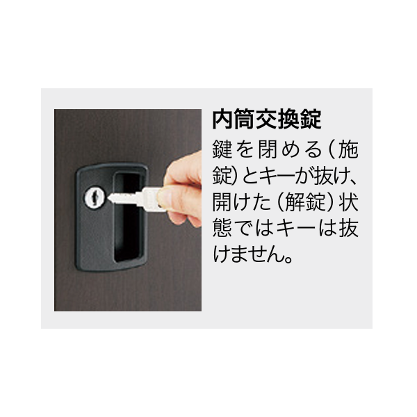 ナイキ HLN型ロッカー 1点ロックタイプ 内筒交換錠
