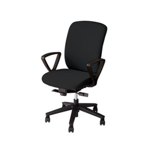 ナイキ ヴィアーレチェア (VIALE) ミドルバック ビニールレザー張り ハンガーなし ループ肘付 VE511-BK