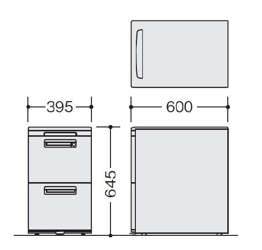NIKE 様へ ご注文いただきました ワゴンが 完成しました。 ナイキ XEDH型デスク ワゴン(H645mm)(トレー引出し付2段) W395×D600