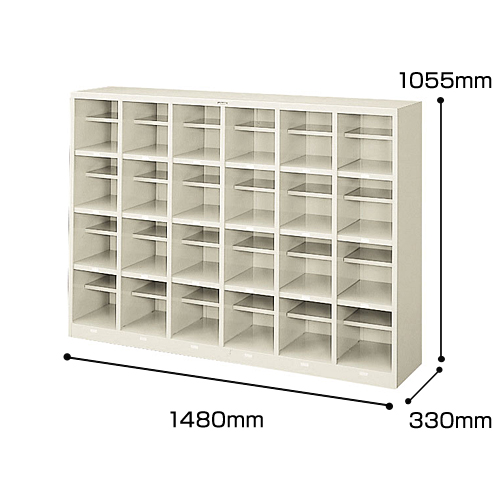 ナイキ シューズボックス（オープンタイプ） 24人用 ホワイト/ウォームホワイト SB1500-HK/SB1500-AW