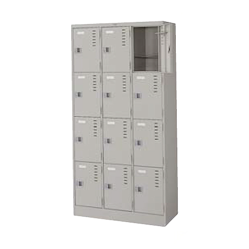 ナイキ LKロッカー 12人用ロッカー W900×D400×H1790 LK12-AW(ウオームホワイト)