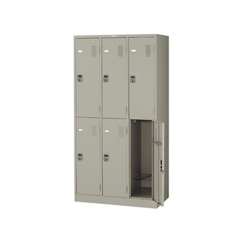ナイキ LKロッカー 6人用ロッカー ダイヤル錠タイプ W900×D515×H1790 LK6ND-AW/LK6ND-W