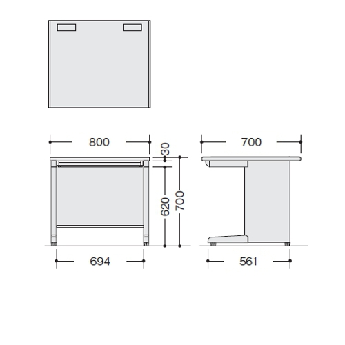NEDデスク　サイズ
